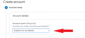 Google Analytics- Account setup